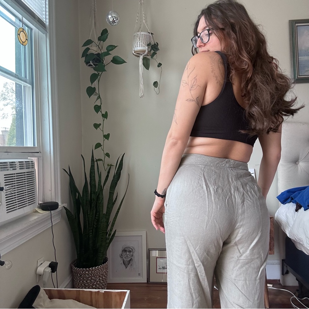 Linen thrifted pants - vintage